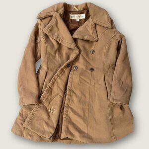 Trina Turk Women’s Camel Wool Blend Coat Size 6 Tailored Designer Jacket